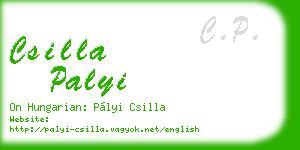 csilla palyi business card