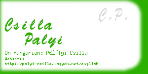 csilla palyi business card